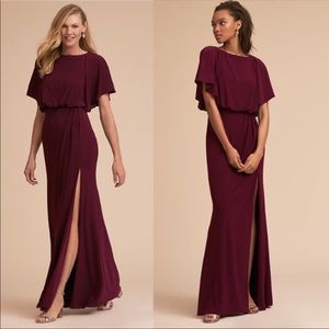 🆕NWT BHLDN Lena Blouson Dress in “Portwine”